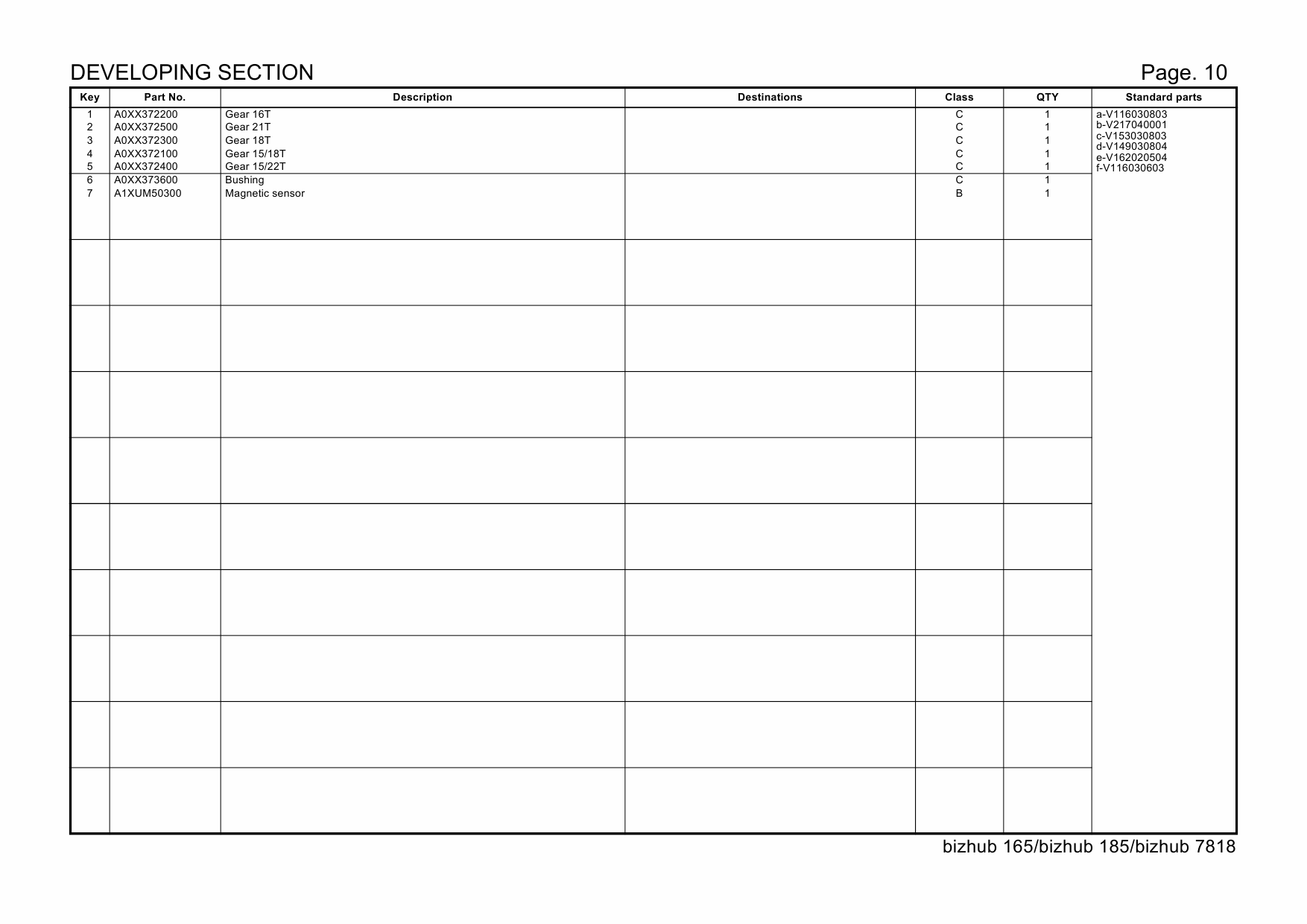 Konica-Minolta bizhub 165 185 7818 Parts Manual-6